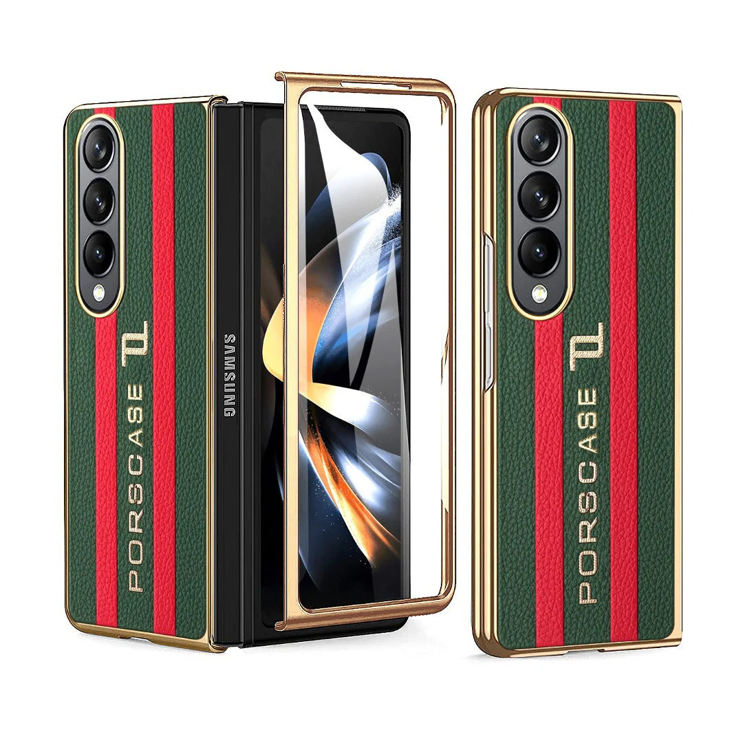 Galaxy Z Fold4 Porscase Logo Stripe Fusion Pattern Case - Image 8
