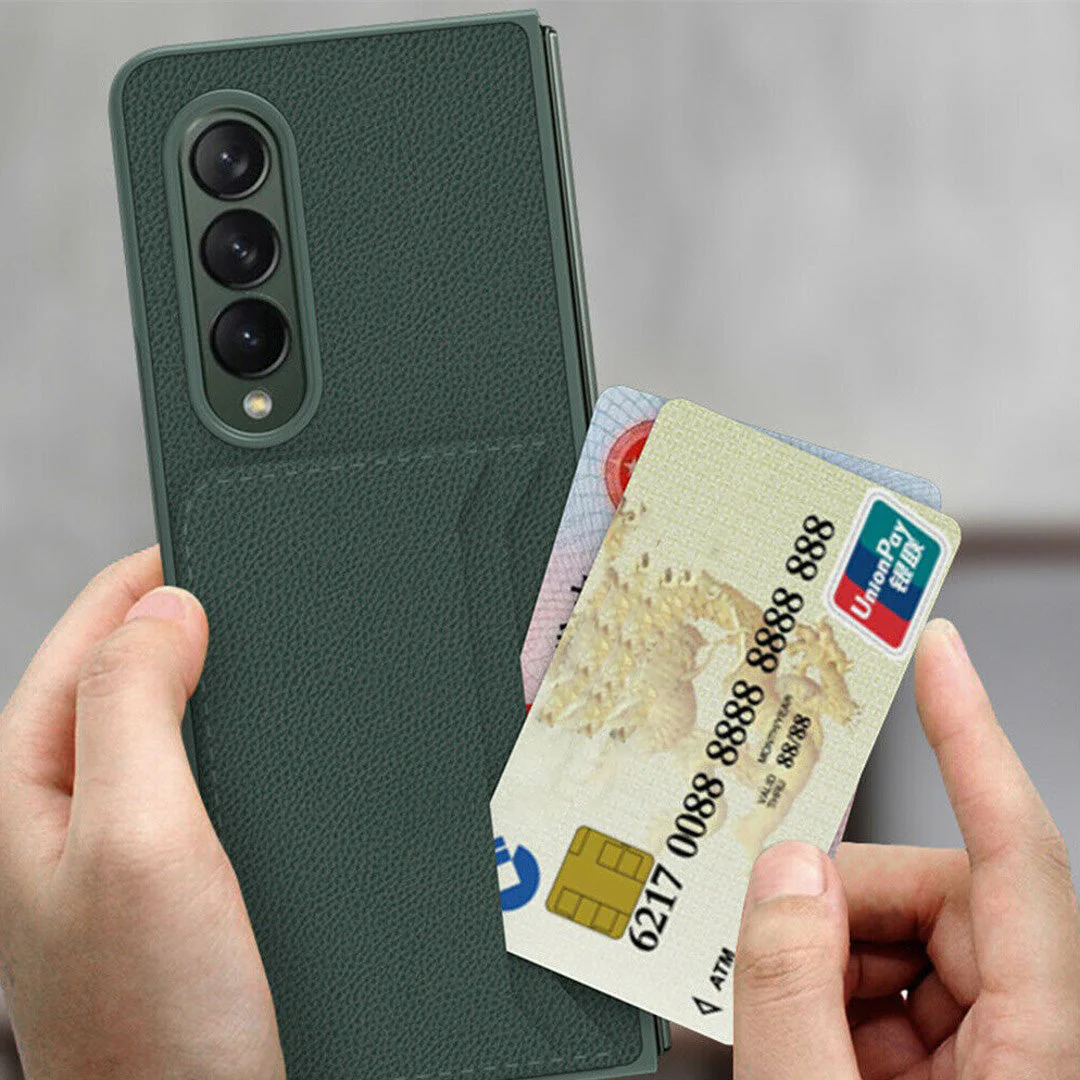 Galaxy Z Fold4 PU Leather Card Slot Wallet Case - Image 5