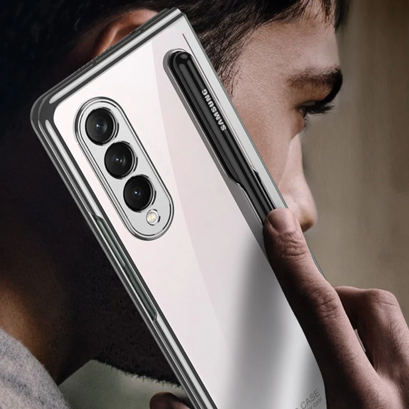 Galaxy Z Fold4 Transparent Pen Slot Folding Case - Image 5