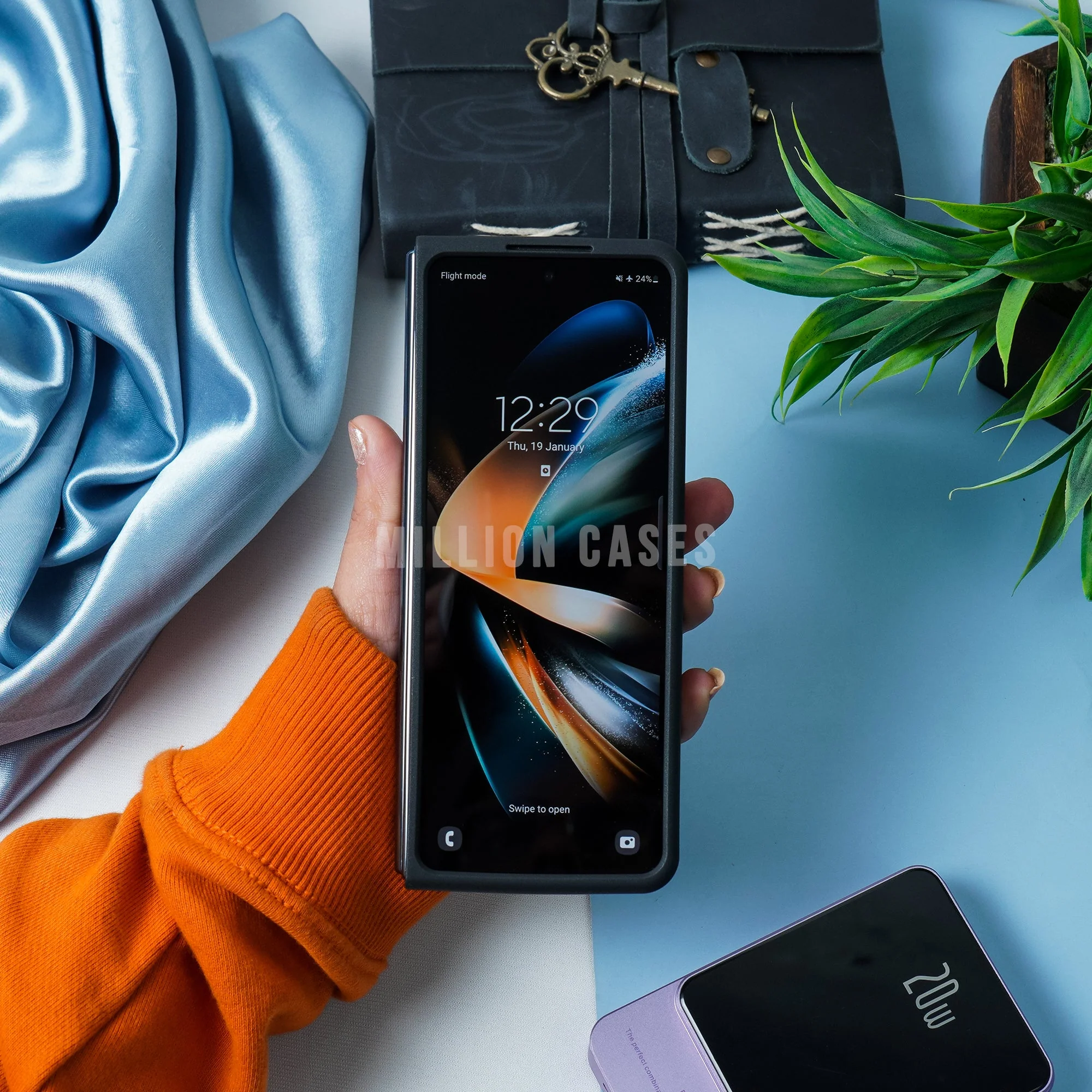 Galaxy Z Fold4 Wristband Matte Finish Case - Image 7