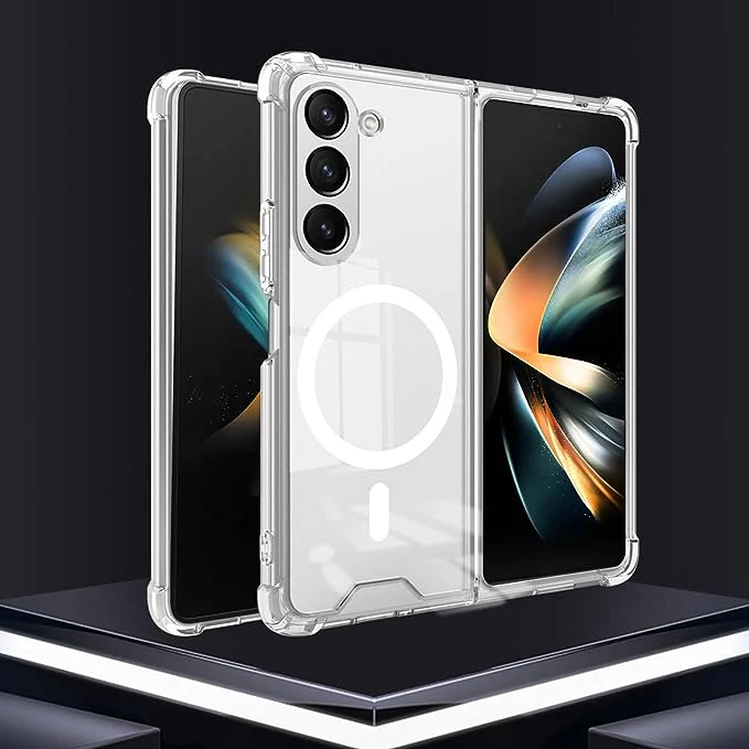 Galaxy Z Fold5 Anti-Knock TPU Transparent MagSafe Case - Image 4
