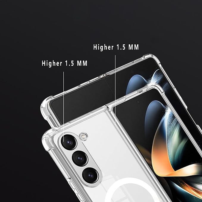 Galaxy Z Fold5 Anti-Knock TPU Transparent MagSafe Case - Image 5
