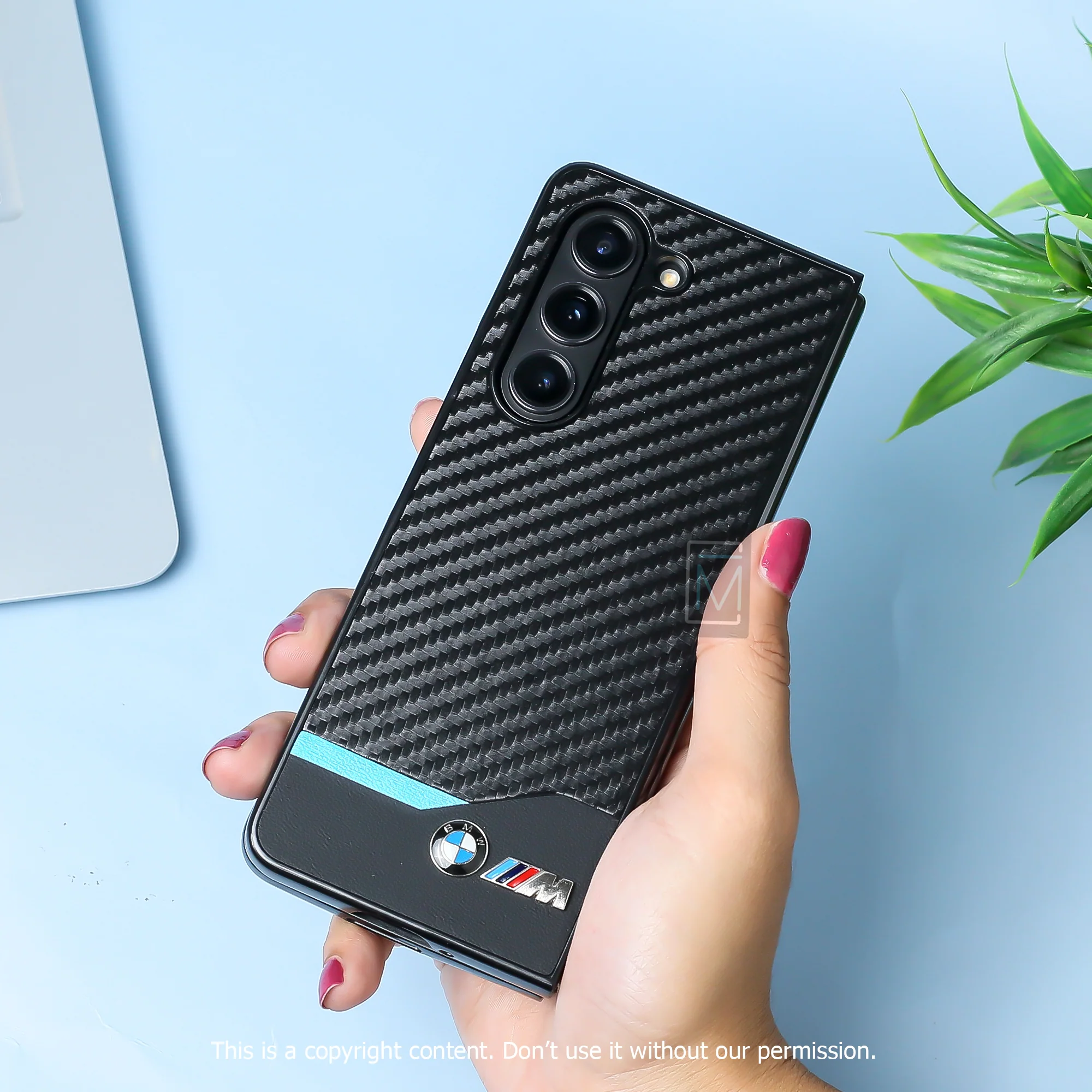 Galaxy Z Fold5 BMW Carbon Fiber Case - Image 4