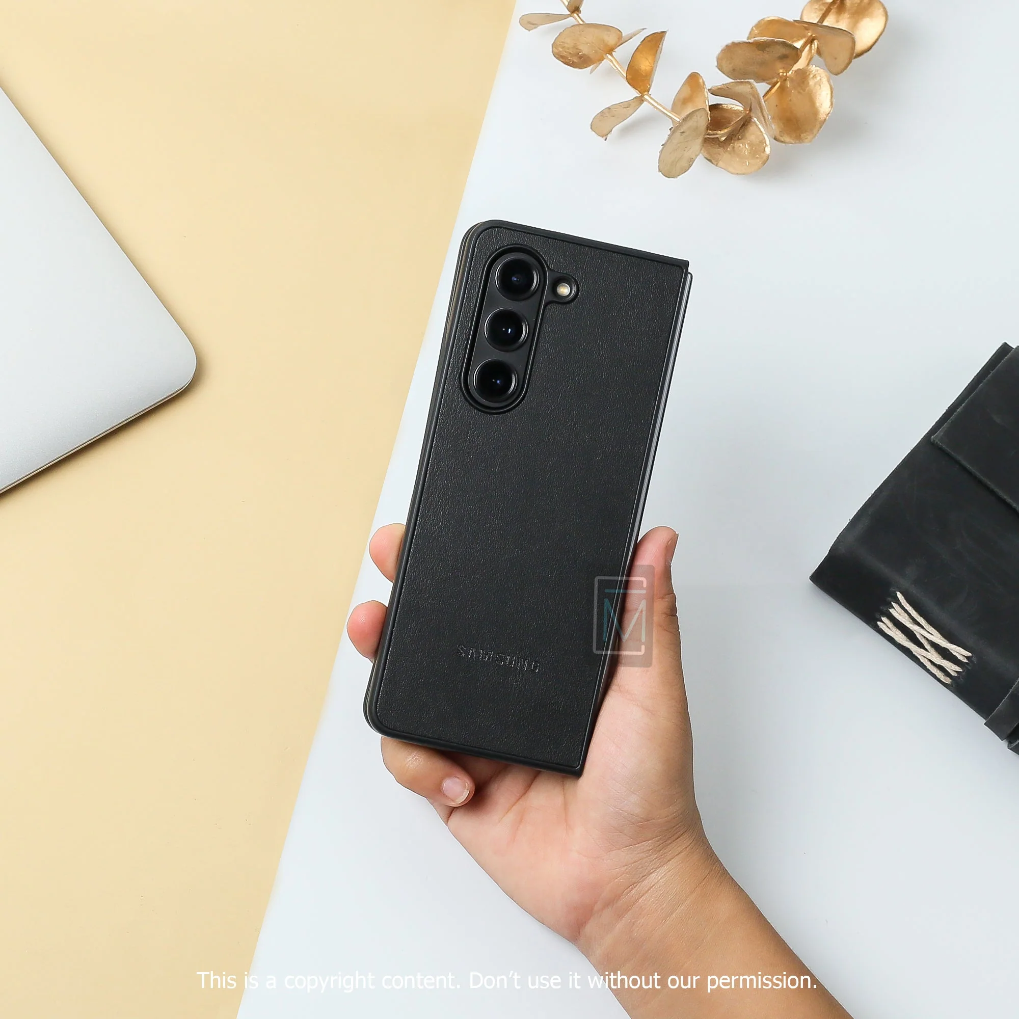 Galaxy Z Fold5 Classy Leather Hybrid Case - Image 8