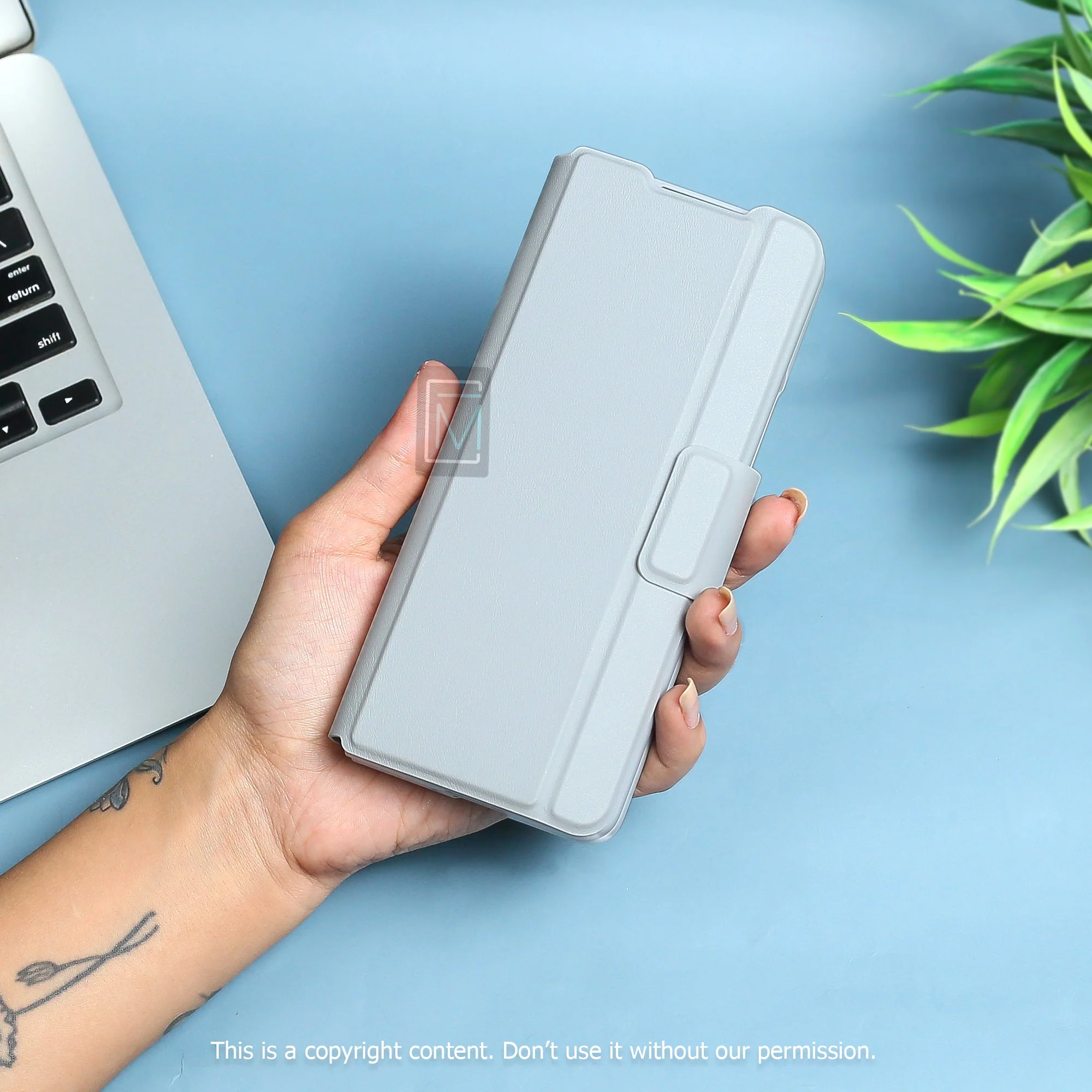 Galaxy Z Fold5 Classy Vintage-Inspired Leather Case - Image 4