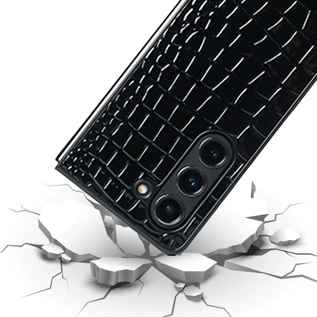 Galaxy Z Fold5 Crocodile Pattern Genuine Leather Case - Image 6