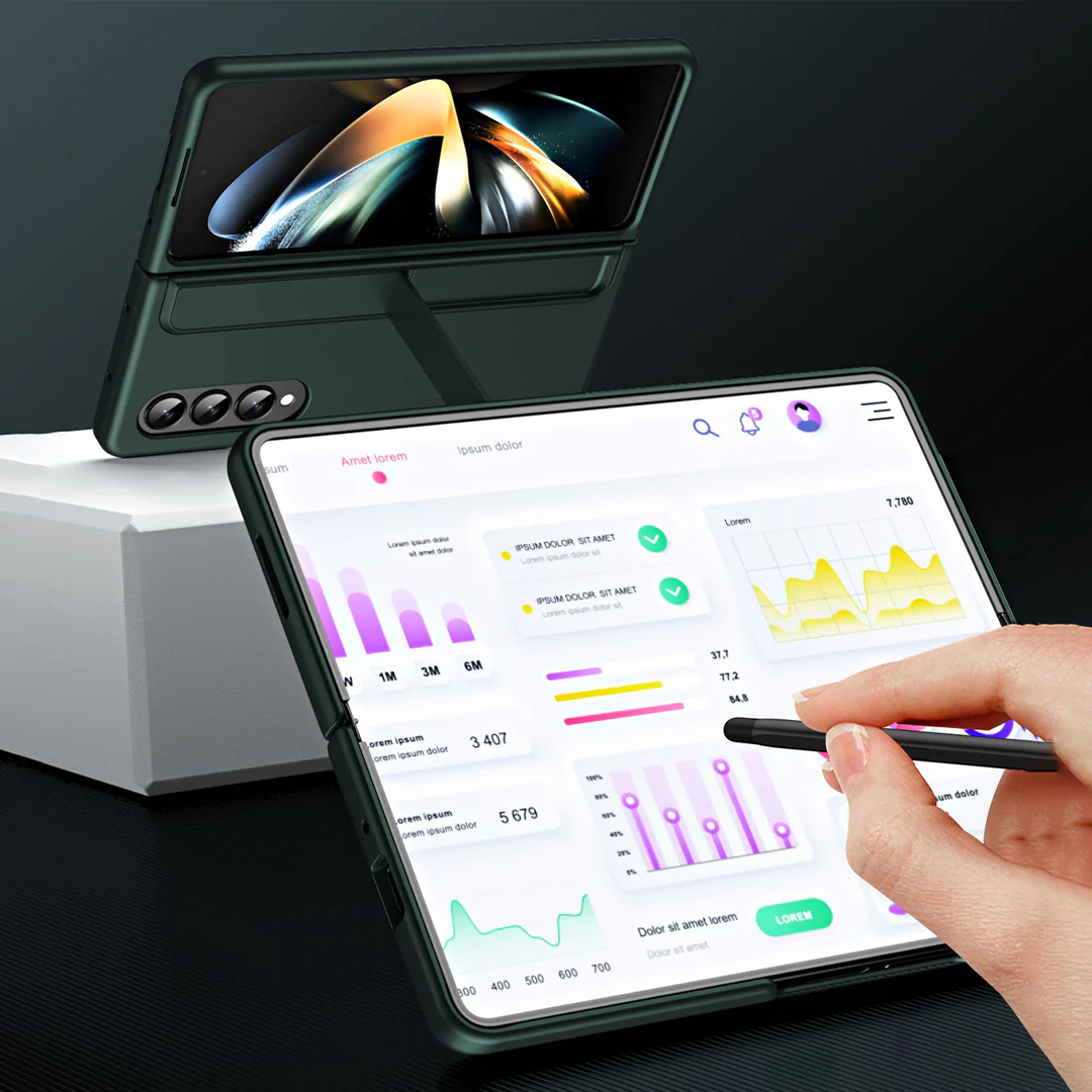 Galaxy Z Fold Series Detachable Pen Holder Kickstand Case - Image 9