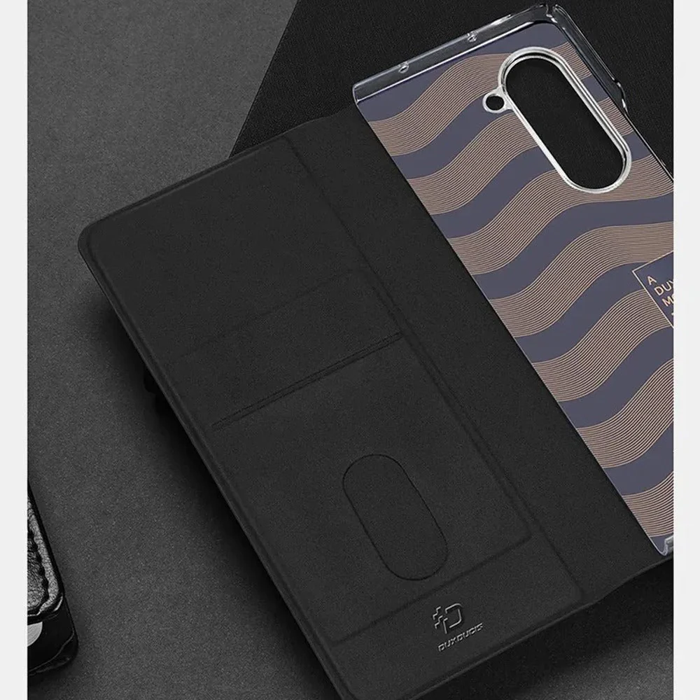 Galaxy Z Fold5 Luxury Lattice Leather Hinge Protection Case - Image 6