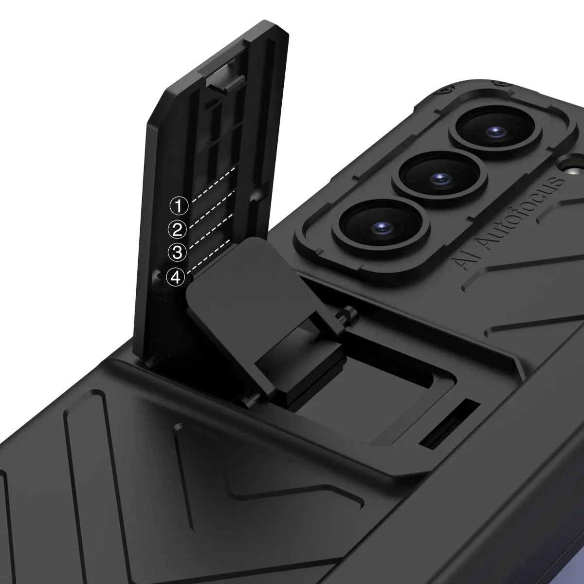 Galaxy Z Fold5 Magnetic Hinge Slide Pen Holder Case - Image 7