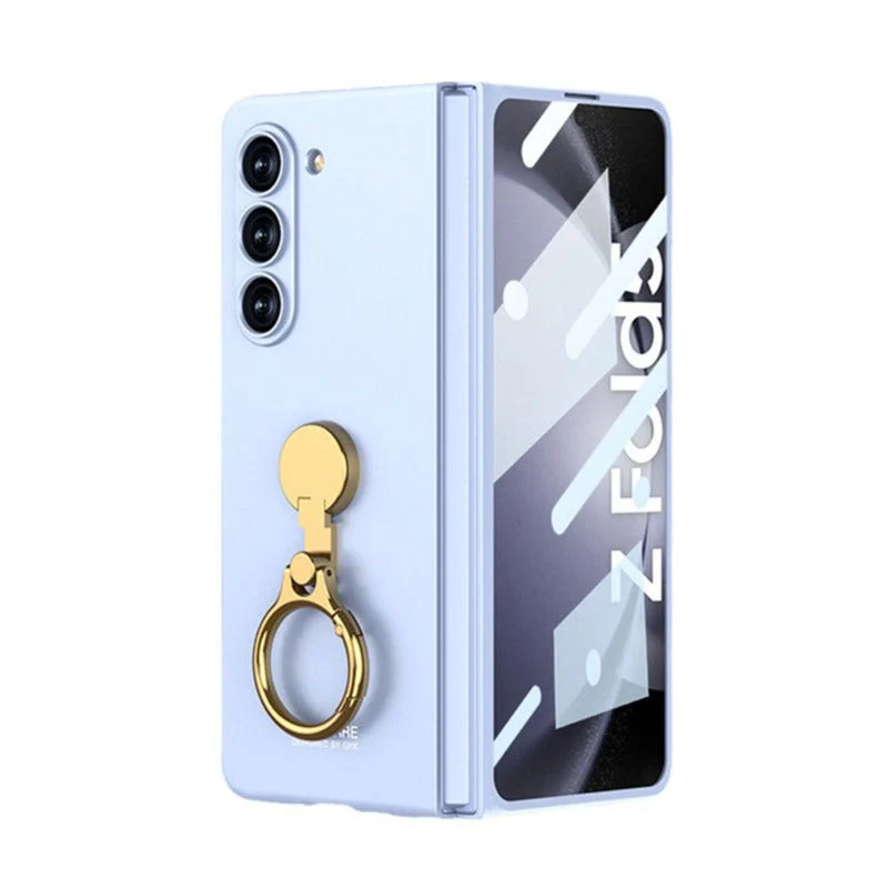 Galaxy Z Fold5 Ring Holder Electroplated Shockproof Case - Image 12