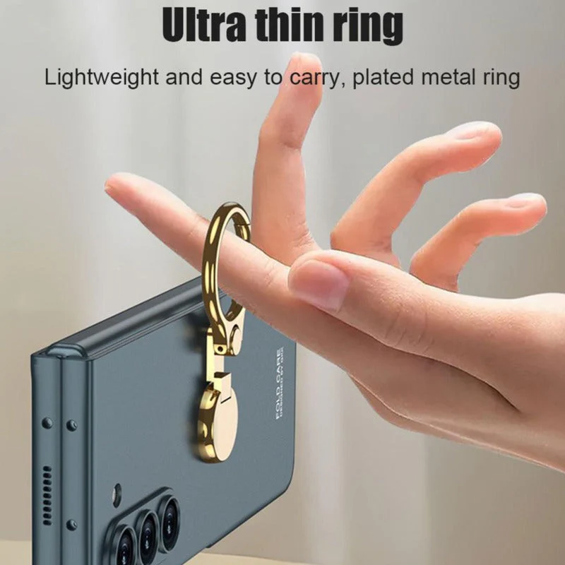 Galaxy Z Fold5 Ring Holder Electroplated Shockproof Case - Image 6
