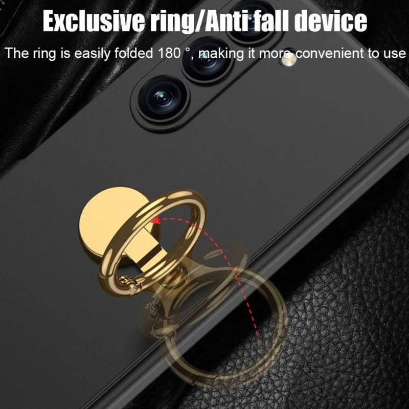 Galaxy Z Fold5 Ring Holder Electroplated Shockproof Case - Image 7