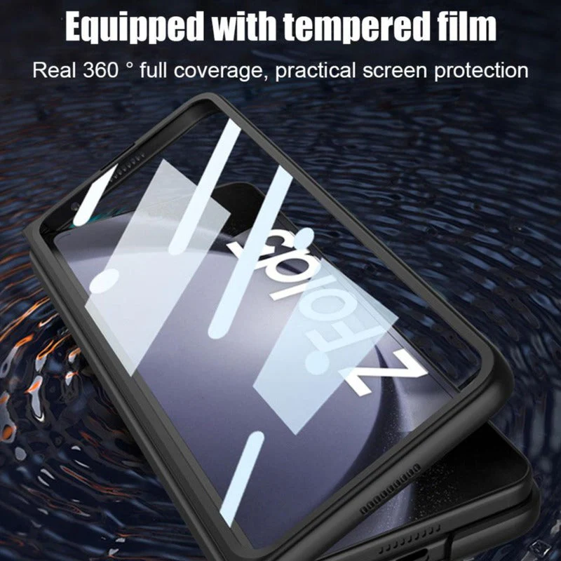 Galaxy Z Fold5 Ring Holder Electroplated Shockproof Case - Image 8