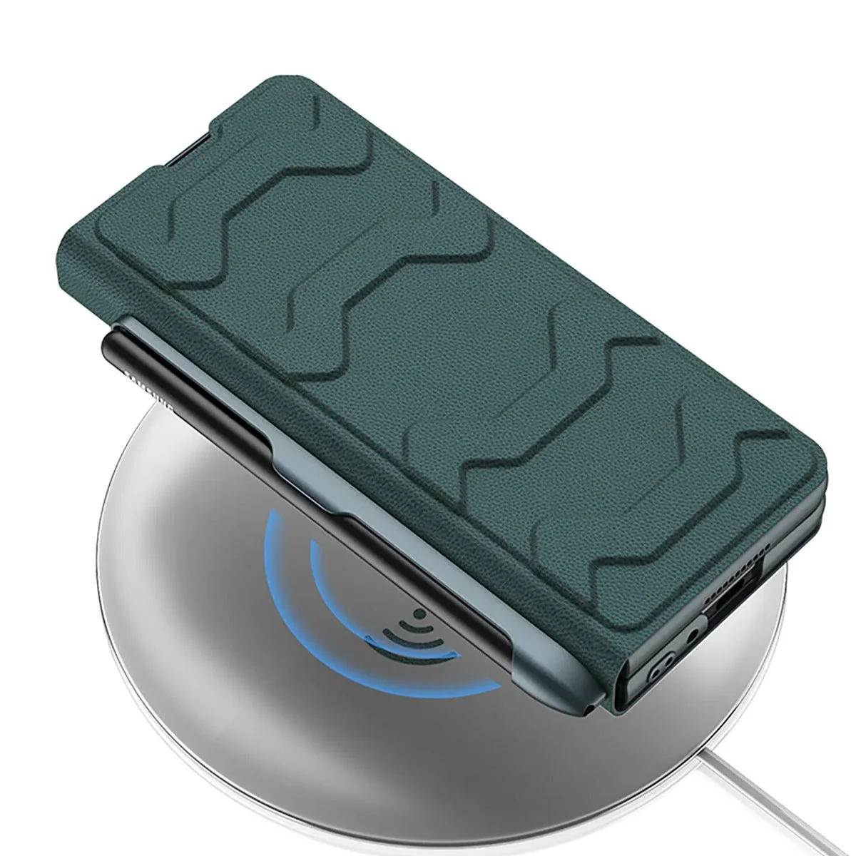 Galaxy Z Fold5 Shell Film Integrated Warrior Leather Case - Image 6