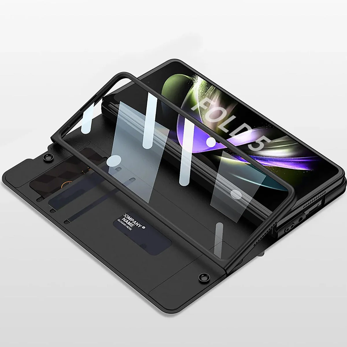 Galaxy Z Fold5 Shell Film Integrated Warrior Leather Case - Image 9