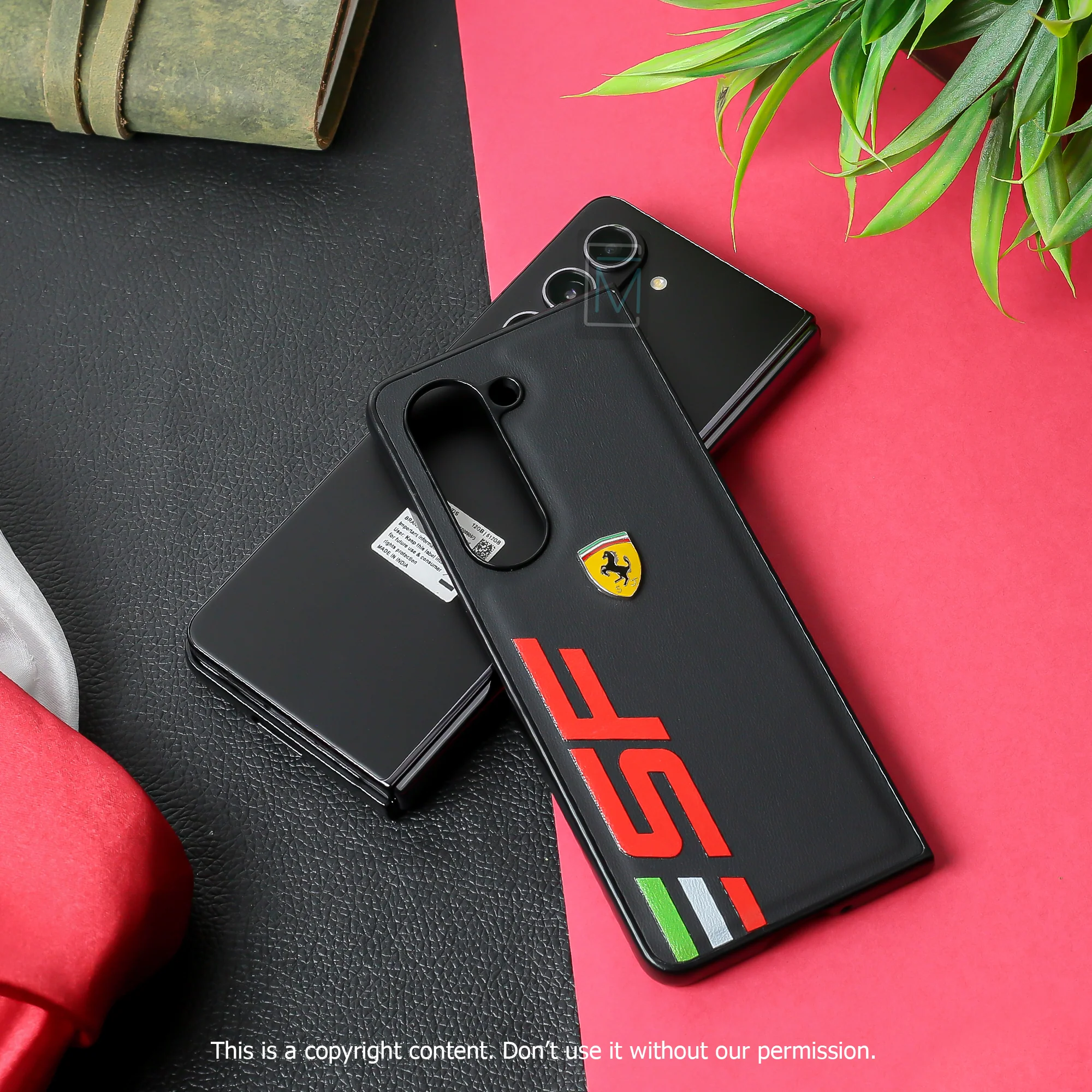 Galaxy Z Fold5 Speed Edition Ferrari Leather Case - Image 7