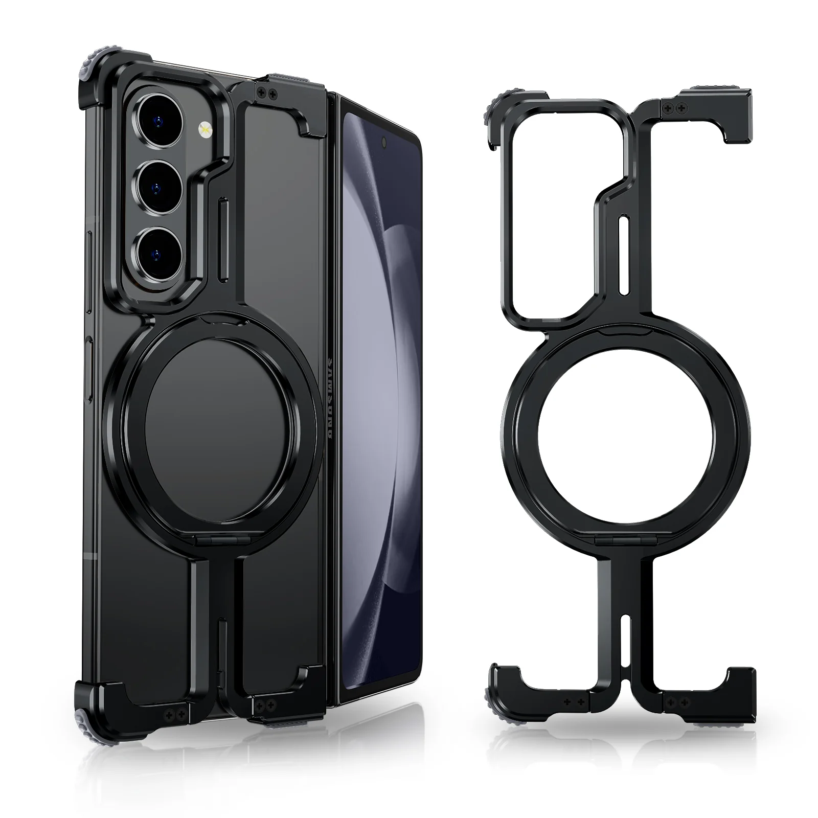 Galaxy Z Fold6 Pivot Guard Magnetic Ring Stand Case - Image 3