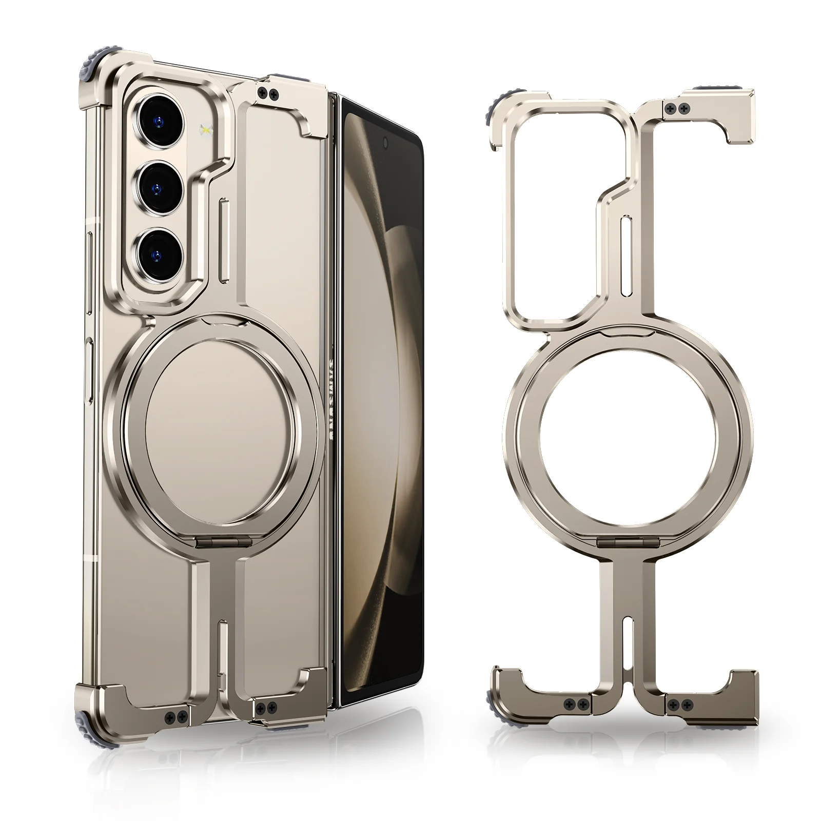 Galaxy Z Fold6 Pivot Guard Magnetic Ring Stand Case - Image 4