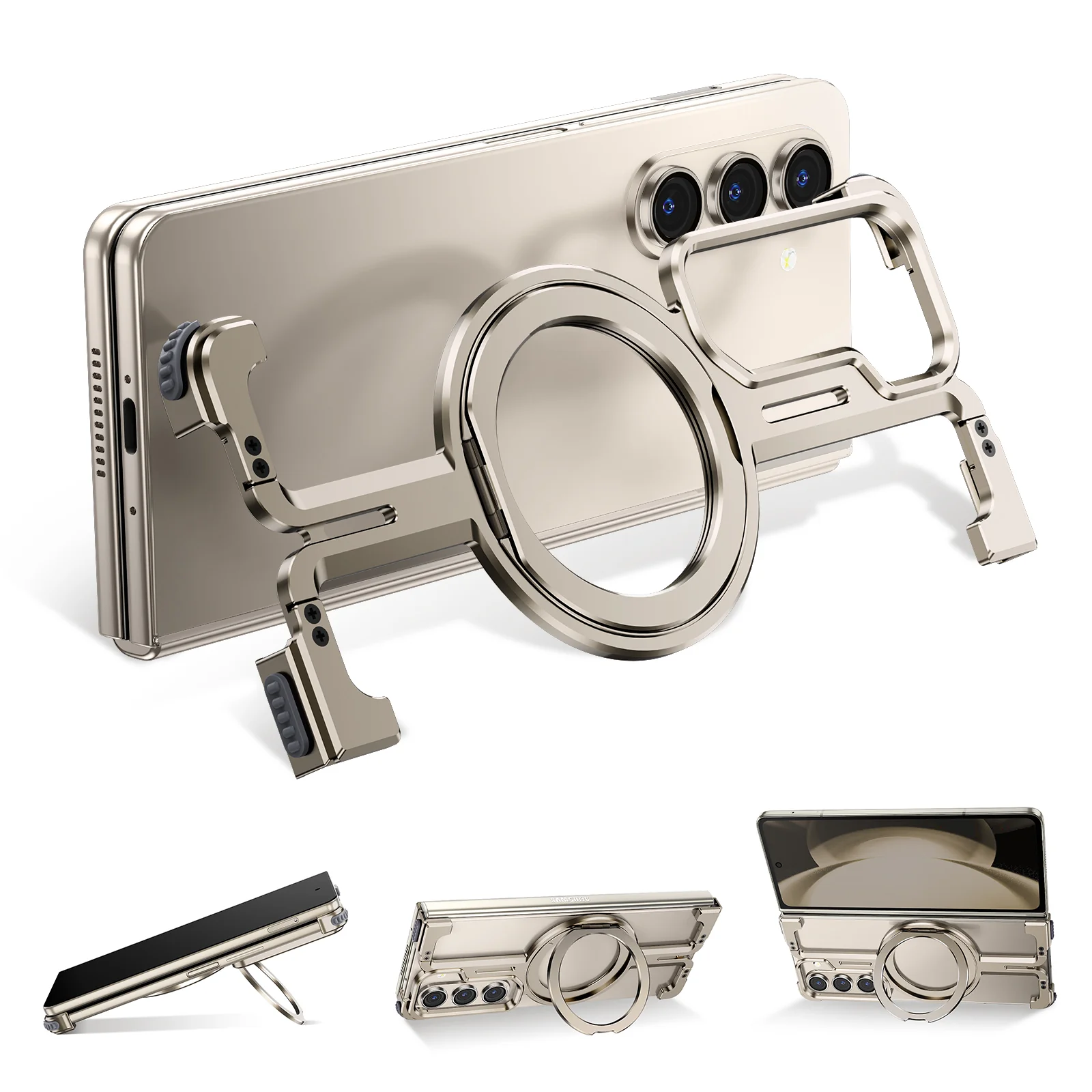 Galaxy Z Fold6 Pivot Guard Magnetic Ring Stand Case - Image 5