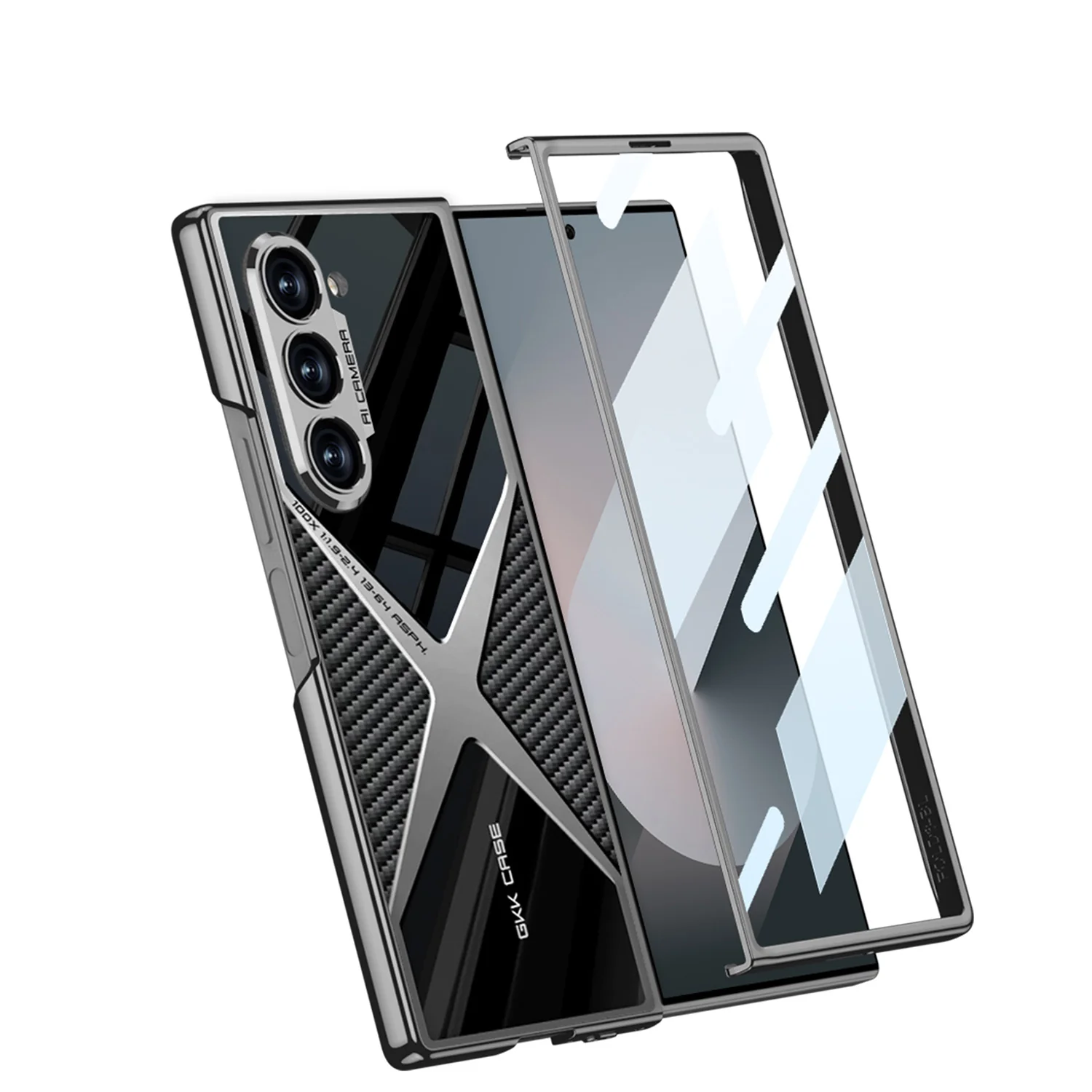 Galaxy Z Fold6 Polished Guard Business Leather Case - Image 2