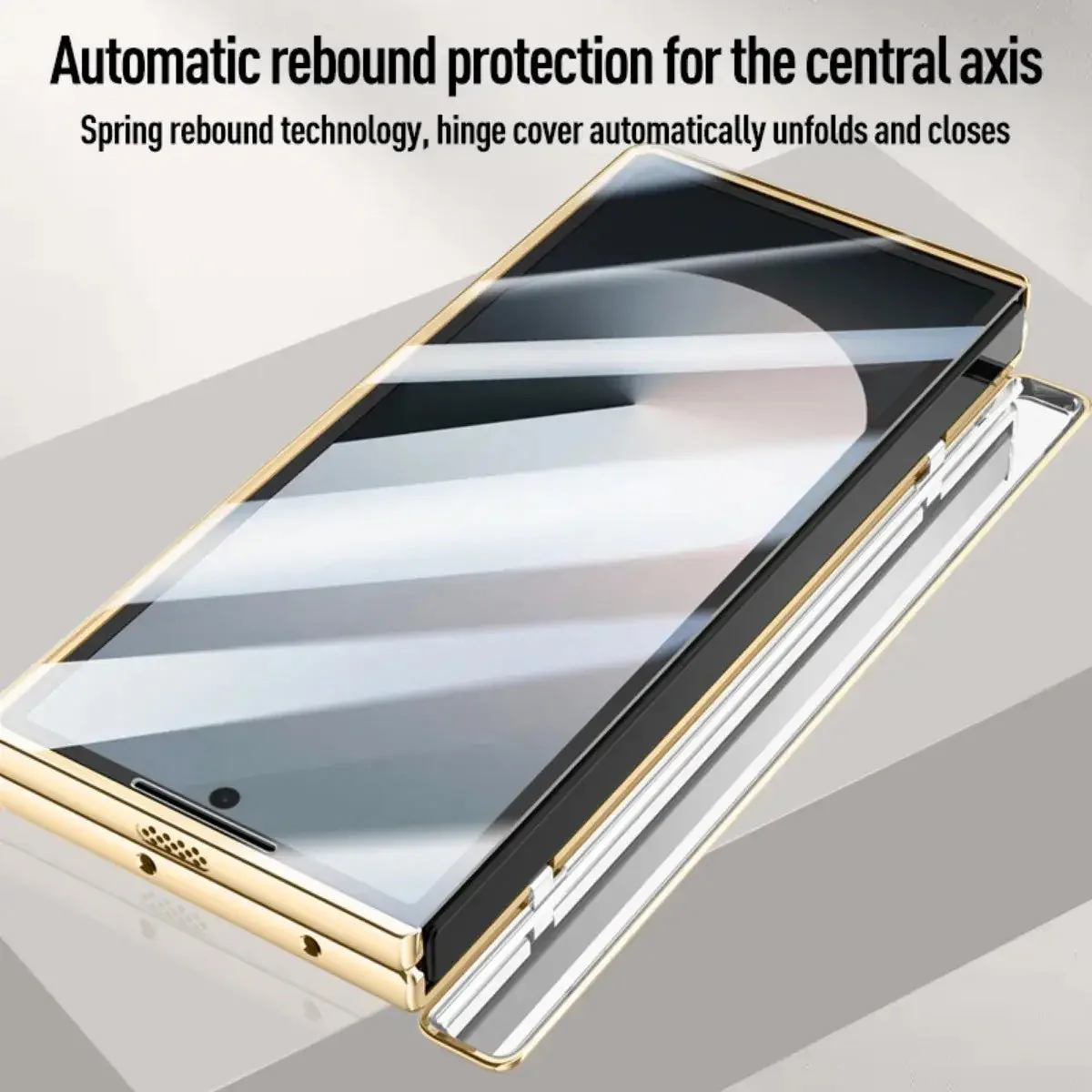 Galaxy Z Fold6 Prestigious Alloy Bracket Leather Case - Image 8