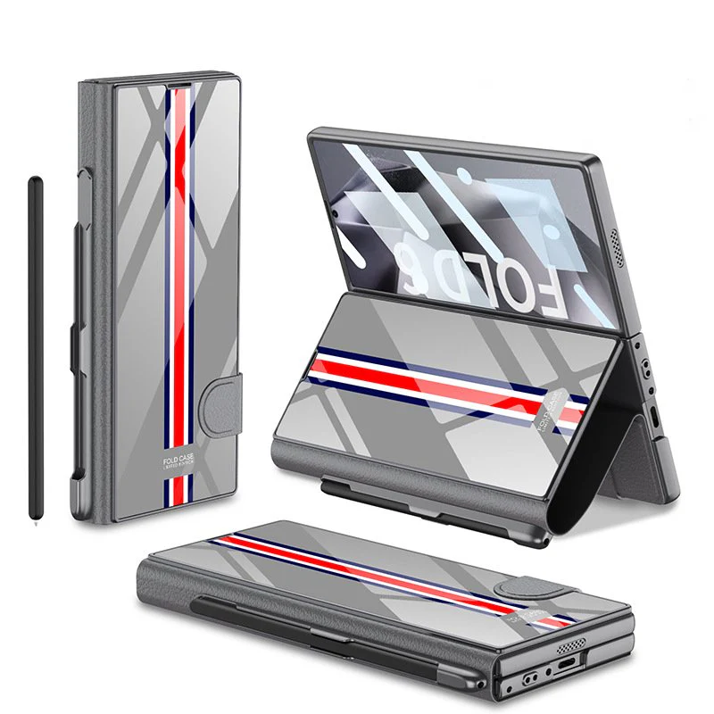 Galaxy Z Fold6 Reflective Stripe Glass Case - Image 3
