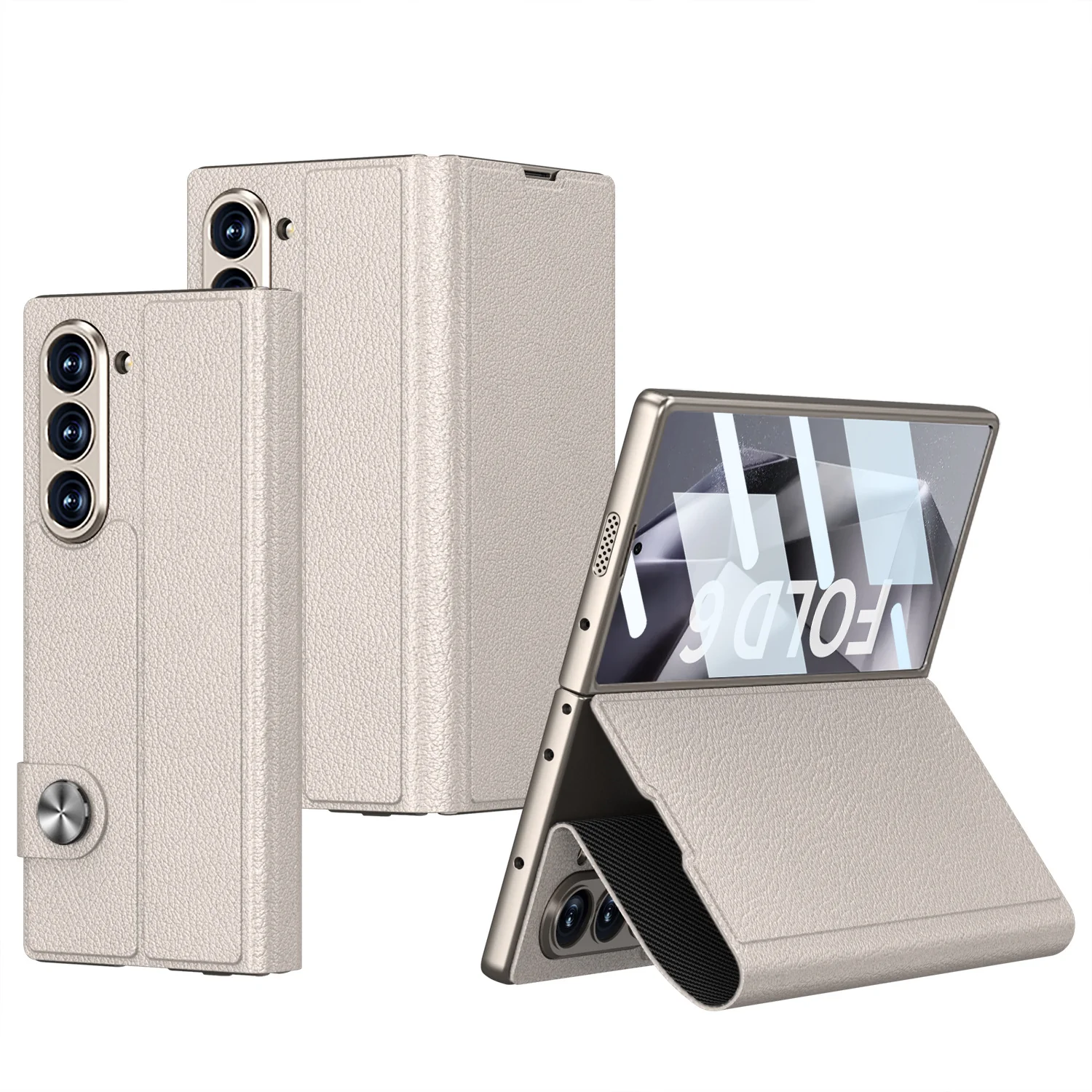 Galaxy Z Fold6 Rich Luxe Corporate Leather Case - Image 4