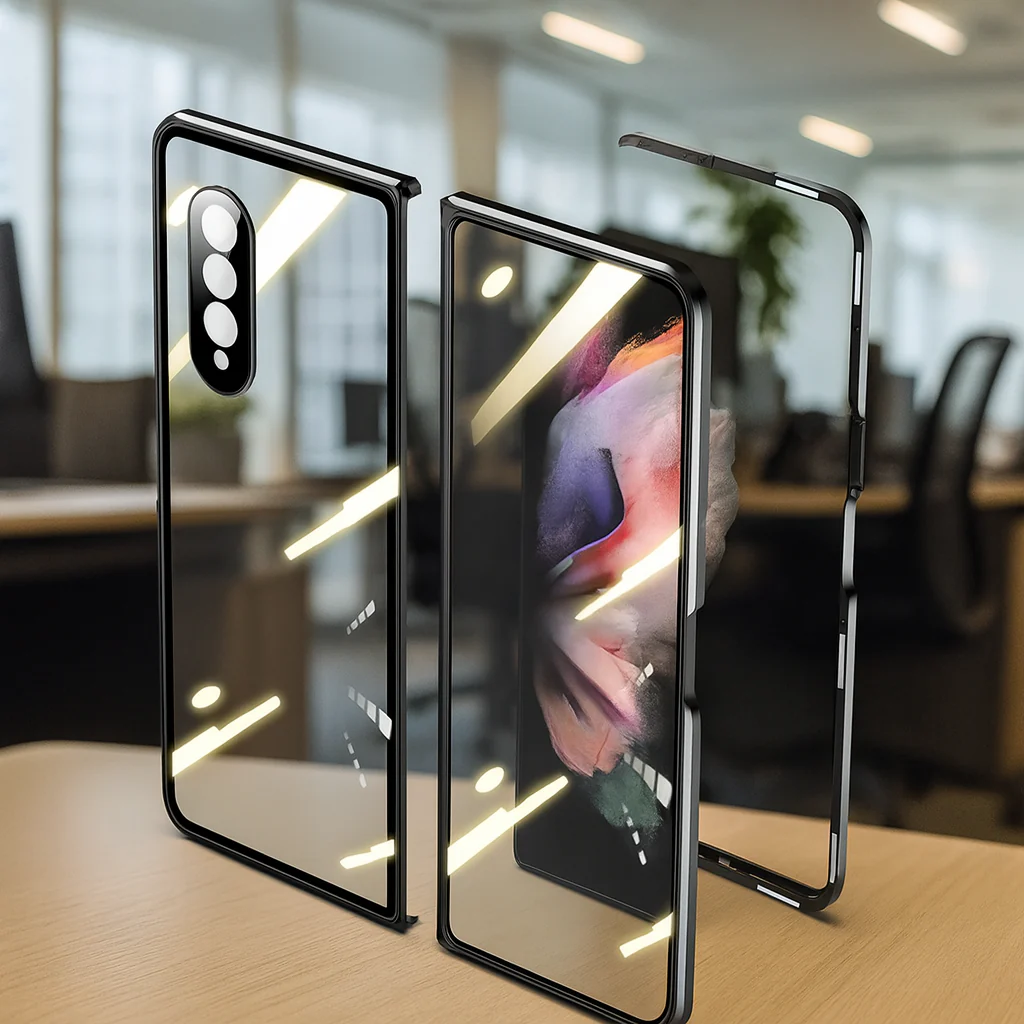Galaxy Z Fold7 (Front+Back) Protection Magnetic Fit Case - Image 2