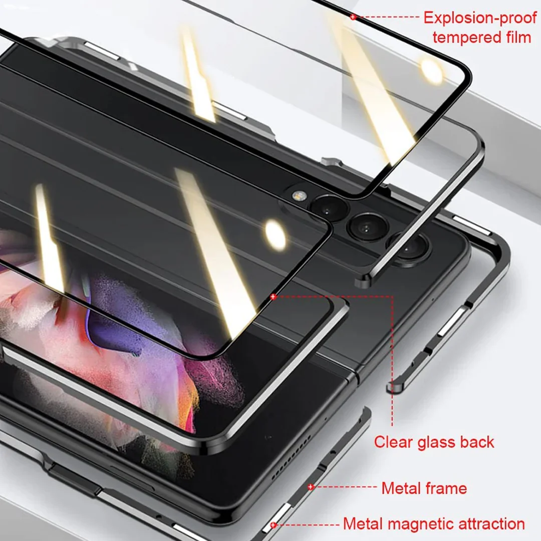 Galaxy Z Fold7 (Front+Back) Protection Magnetic Fit Case - Image 3