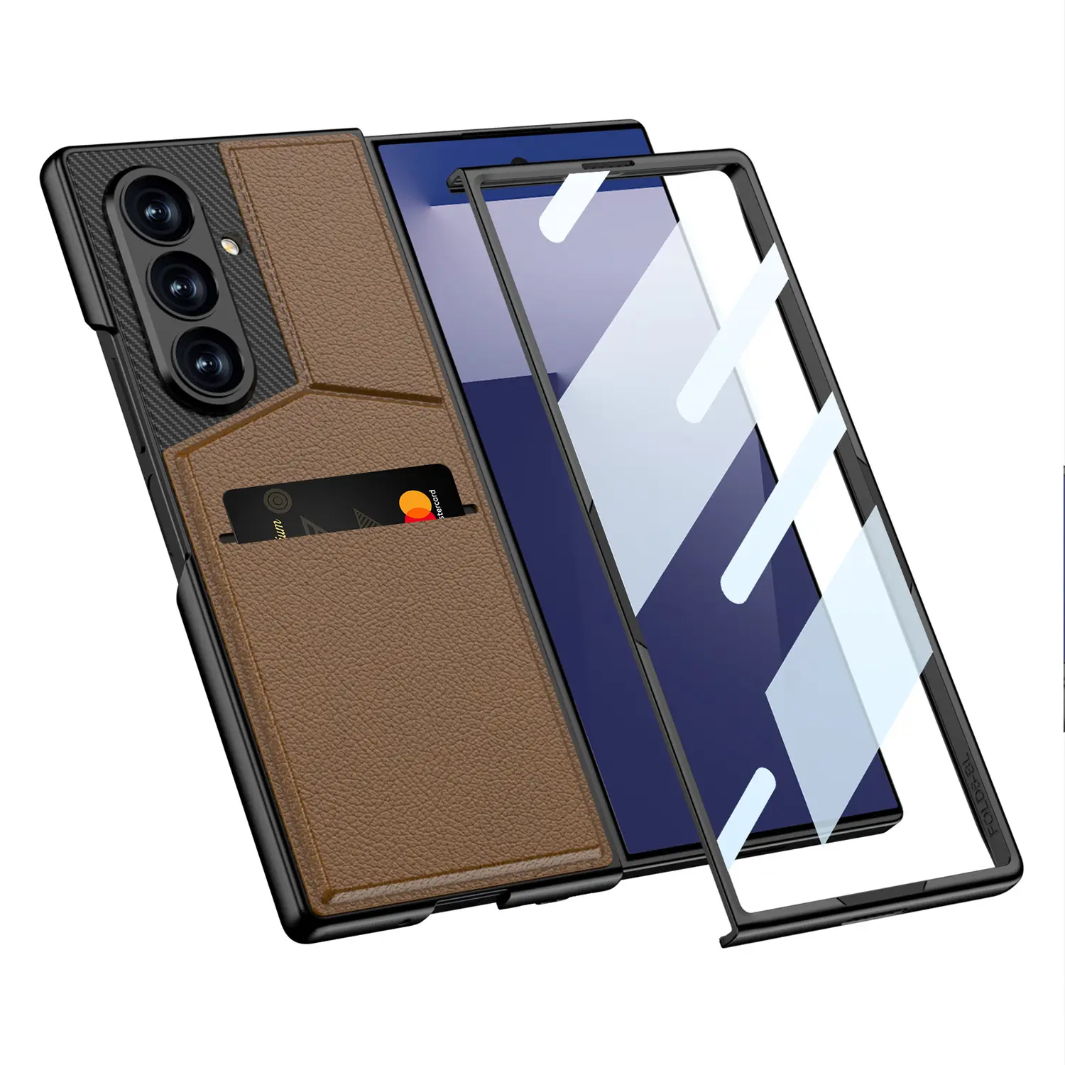 Galaxy Z Fold7 Luxury Magnetic Bracket Card Holder Case - Image 11