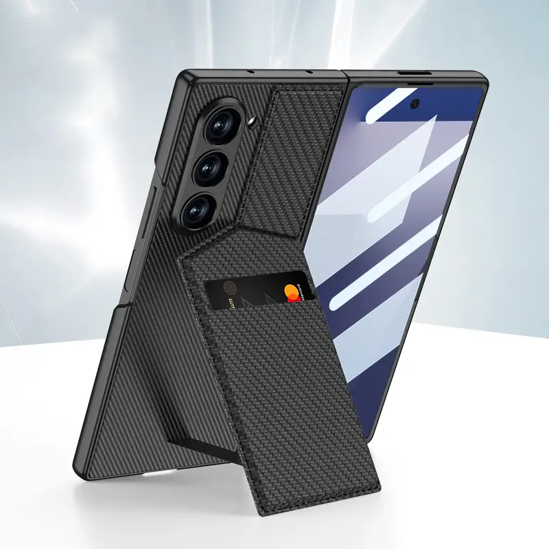 Galaxy Z Fold7 Luxury Magnetic Bracket Card Holder Case - Image 3