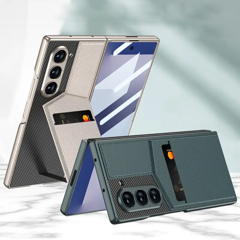 Galaxy Z Fold7 Luxury Magnetic Bracket Card Holder Case - Image 7