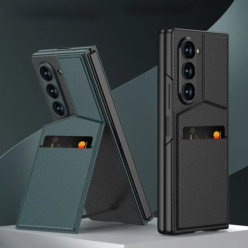 Galaxy Z Fold7 Luxury Magnetic Bracket Card Holder Case - Image 8