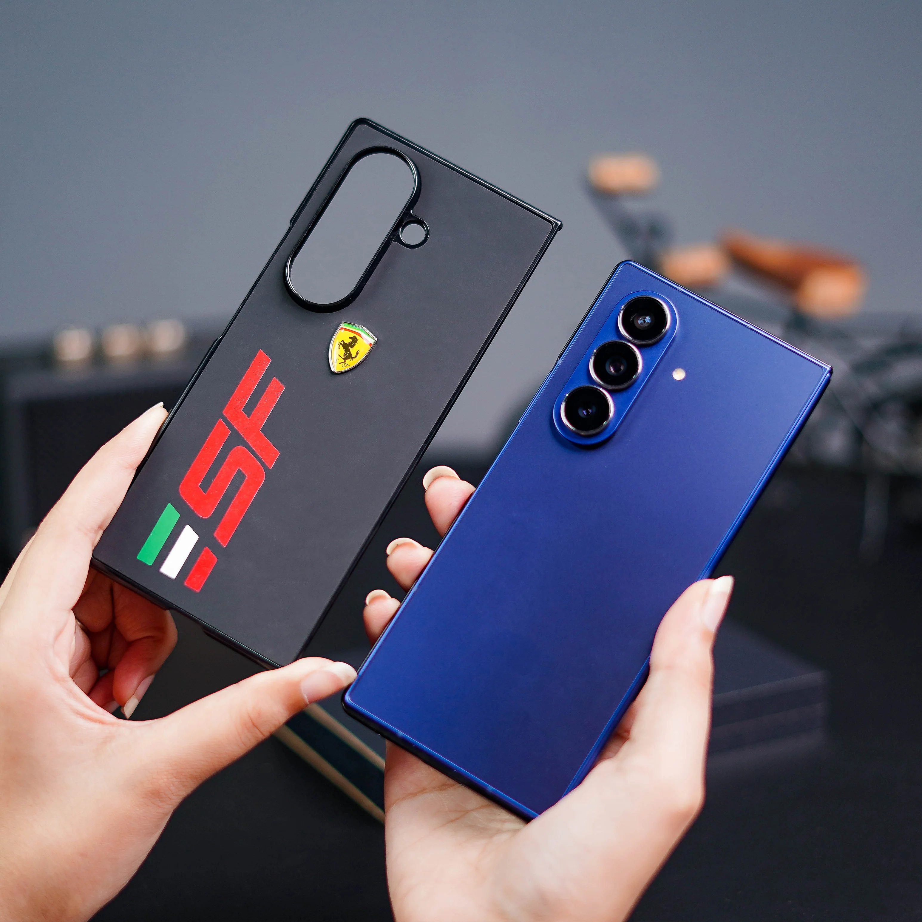 Galaxy Z Fold7 Speed Edition Ferrari Leather Case - Image 4