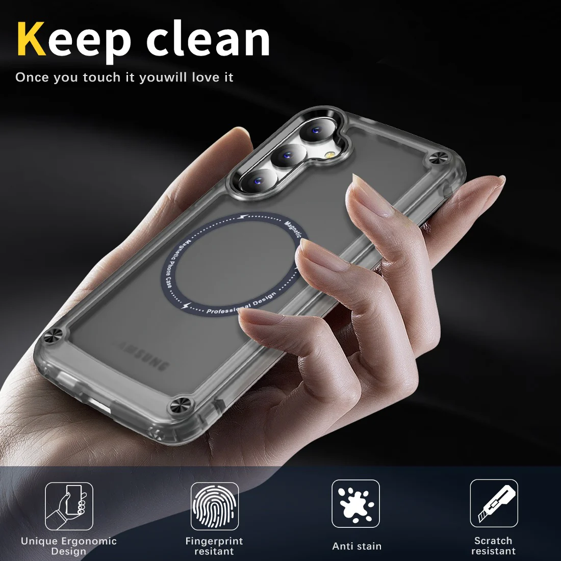 Metal Button Shockproof Magsafe Case - Samsung - Image 12
