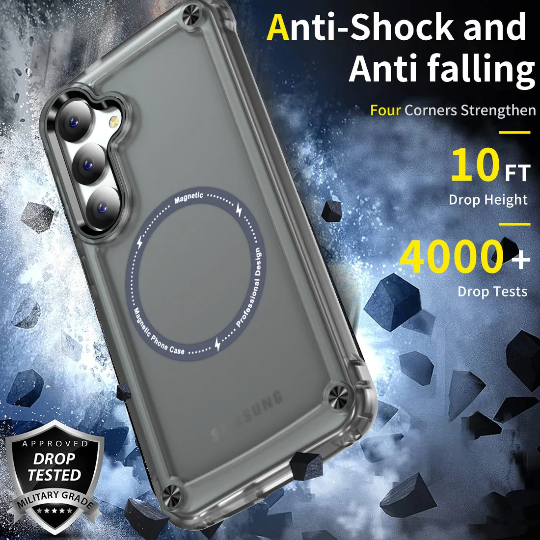 Metal Button Shockproof Magsafe Case - Samsung - Image 14
