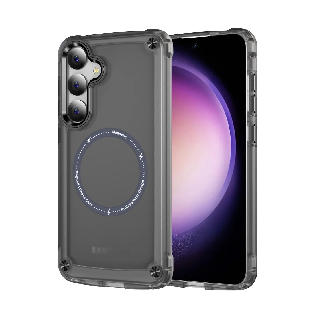 Metal Button Shockproof Magsafe Case - Samsung - Image 3