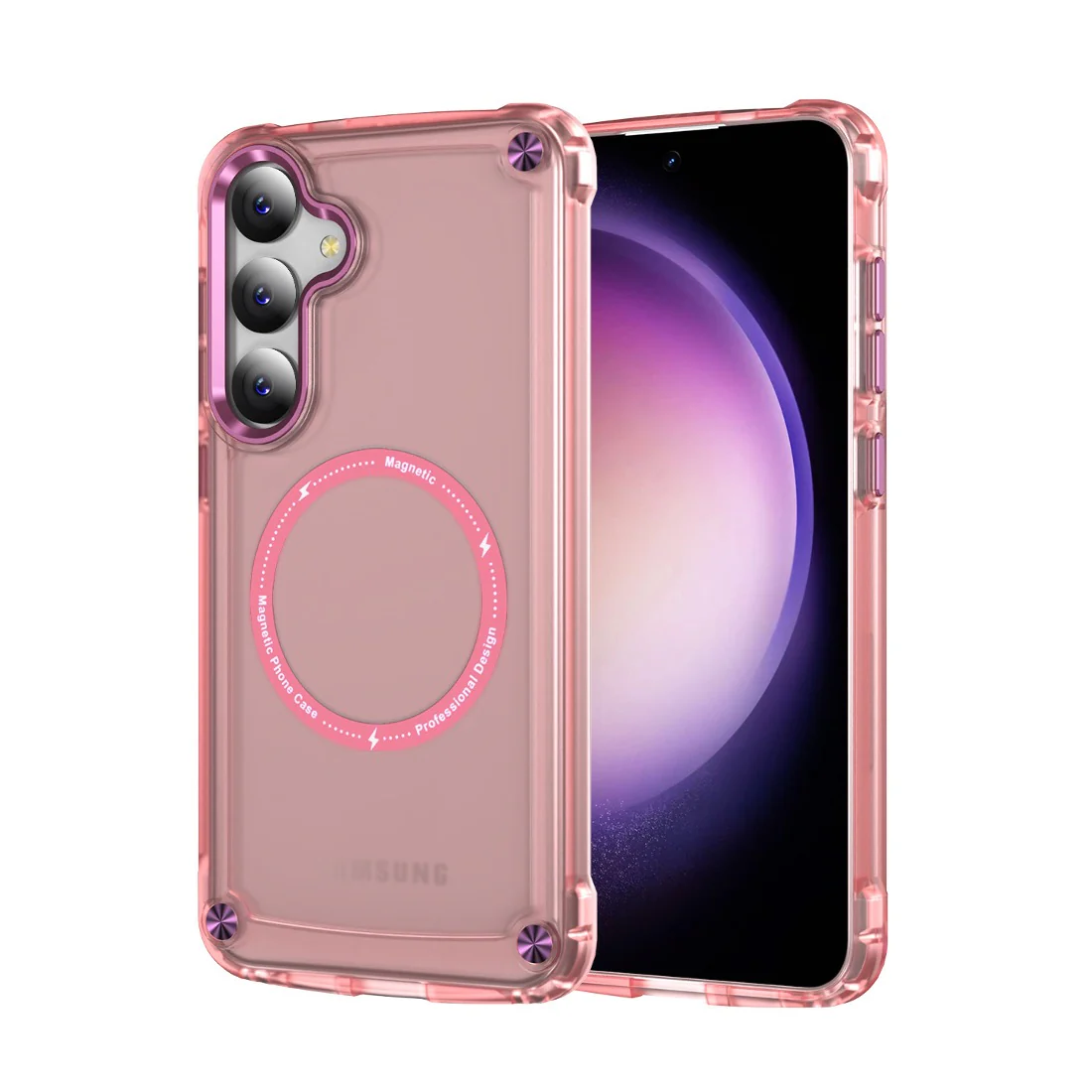 Metal Button Shockproof Magsafe Case - Samsung - Image 4