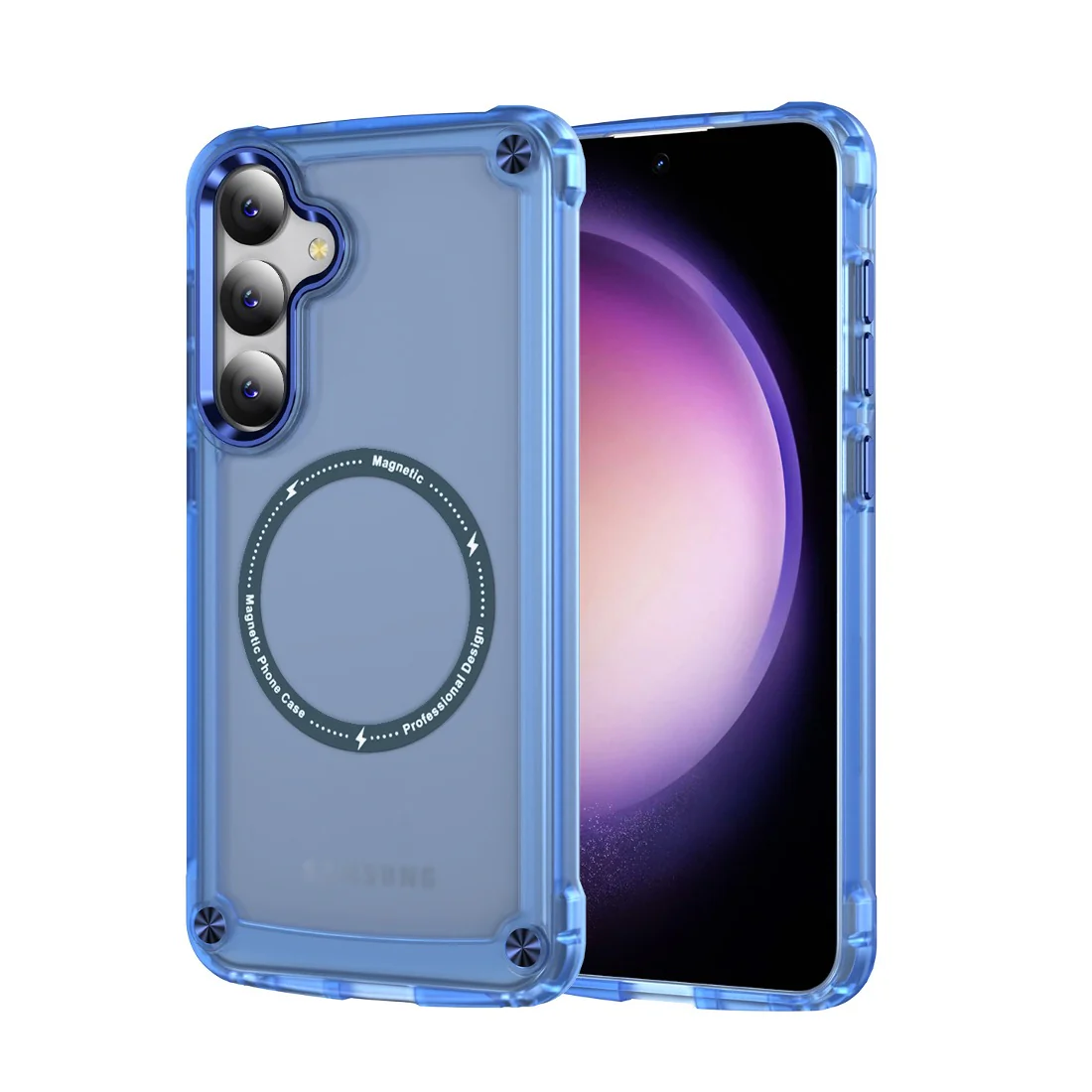 Metal Button Shockproof Magsafe Case - Samsung - Image 5
