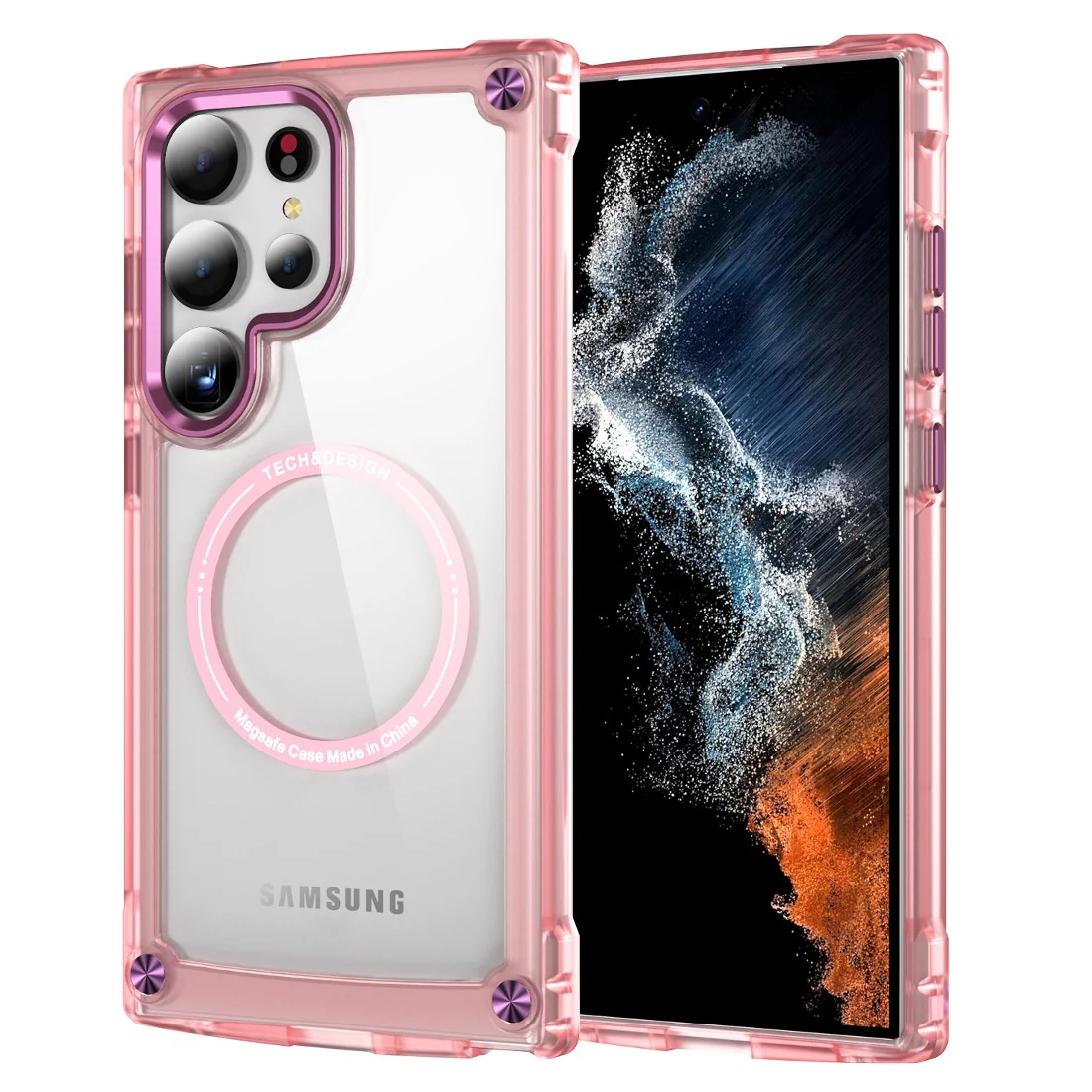 Metal Button Shockproof Magsafe Case - Samsung - Image 6