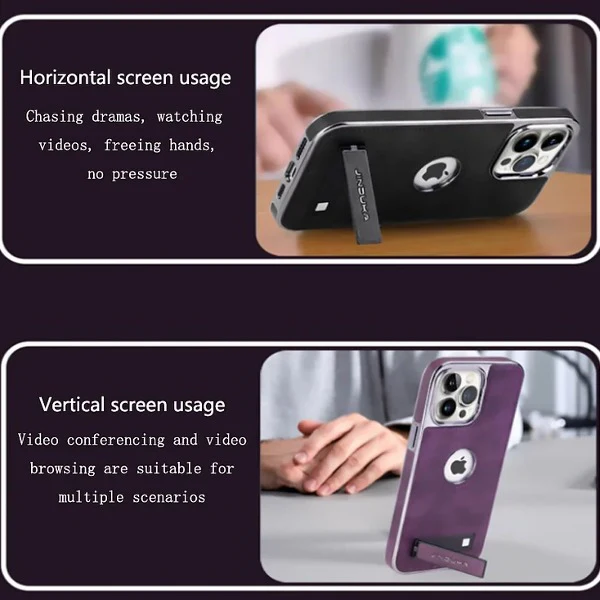 Genuine Leather Bracket Holder Case - iPhone - Image 12