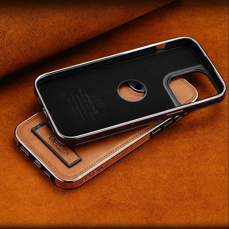 Genuine Leather Bracket Holder Case - iPhone - Image 16