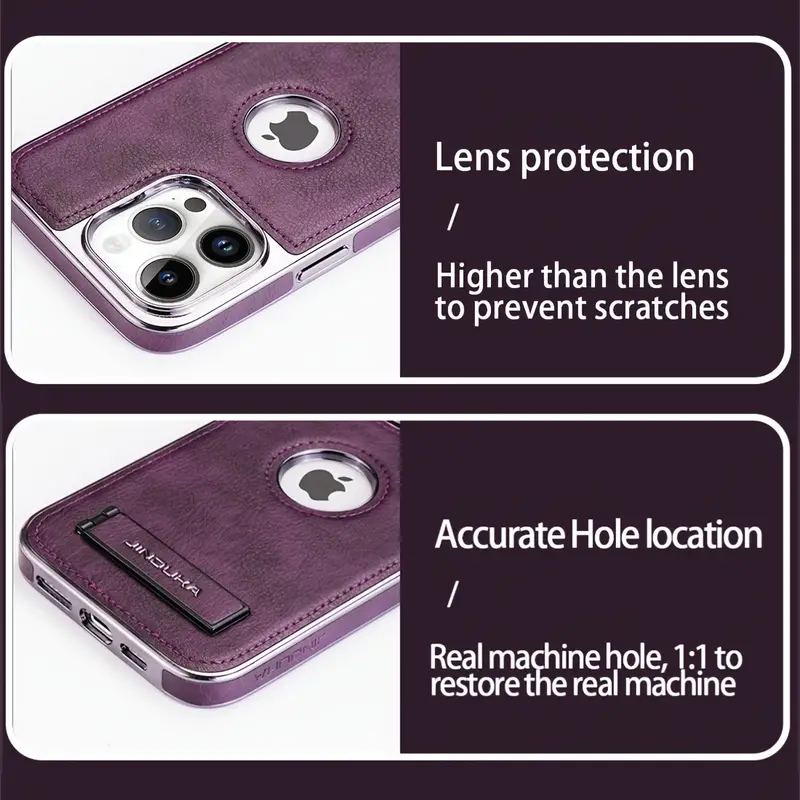 Genuine Leather Bracket Holder Case - iPhone - Image 4
