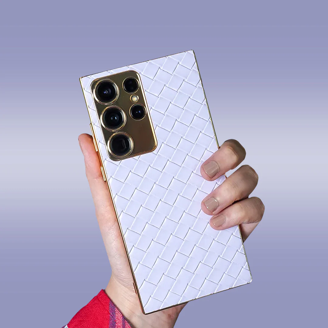 Leather Woven Gold Plated Case - Samsung - Image 3