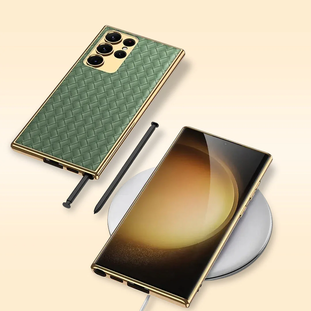 Leather Woven Gold Plated Case - Samsung - Image 5