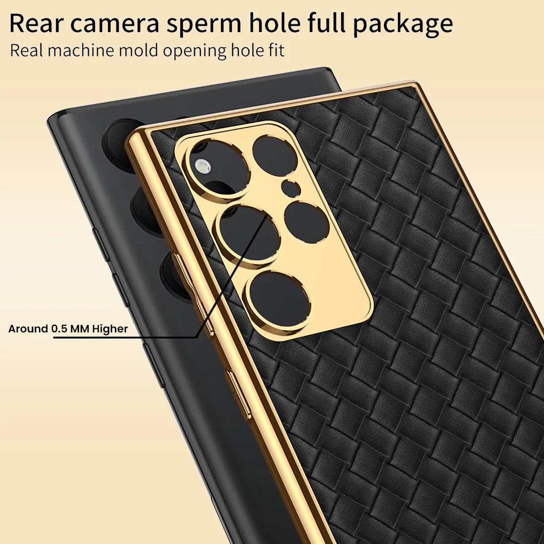 Leather Woven Gold Plated Case - Samsung - Image 6