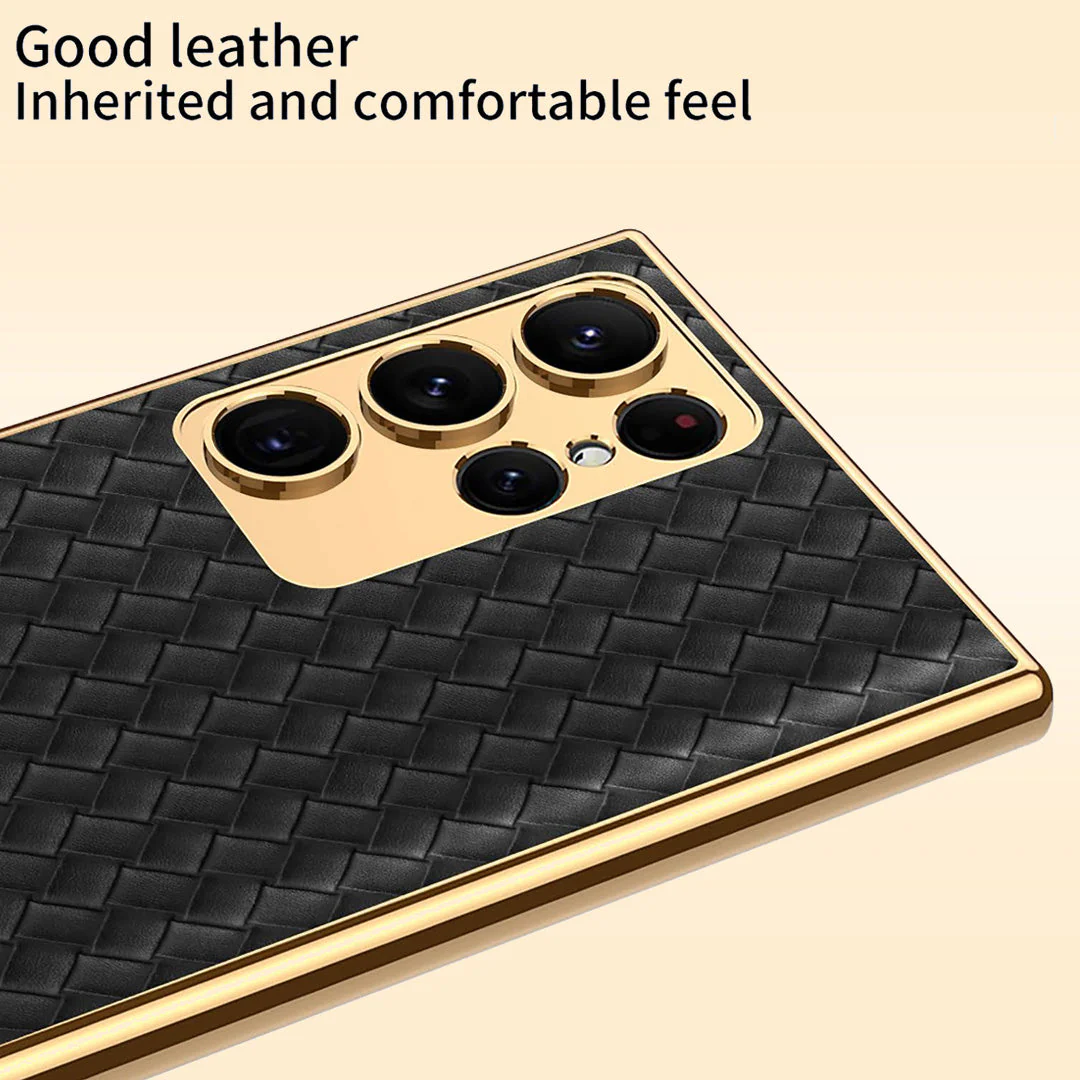 Leather Woven Gold Plated Case - Samsung - Image 7