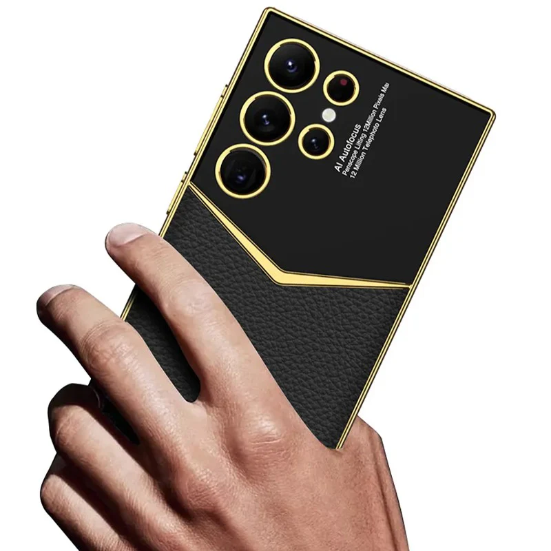 Gold Plated Leather Protective Case - Samsung - Image 3
