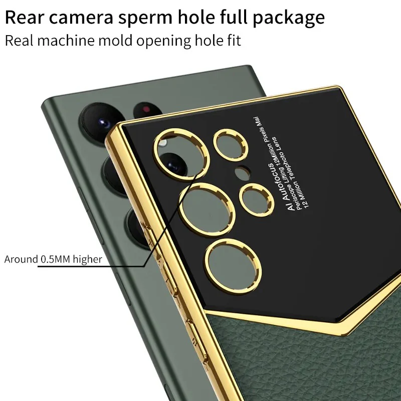 Gold Plated Leather Protective Case - Samsung - Image 6