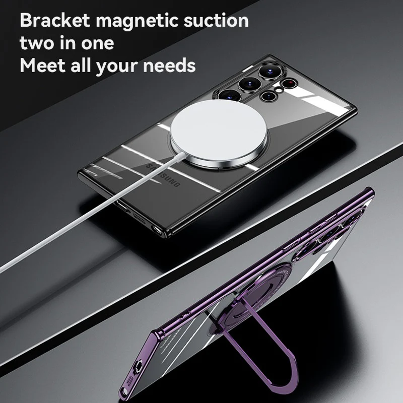 Galaxy S Series Grip Shield Magnetic Ring Holder Case - Image 4
